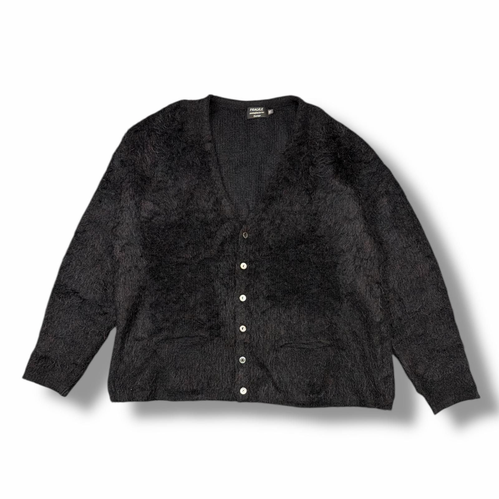 lemontea FRAGILE Mohair Cardigan モヘア　黒 FRAGILE Mohair Cardigan（モヘアカーディガン） | Lemontea