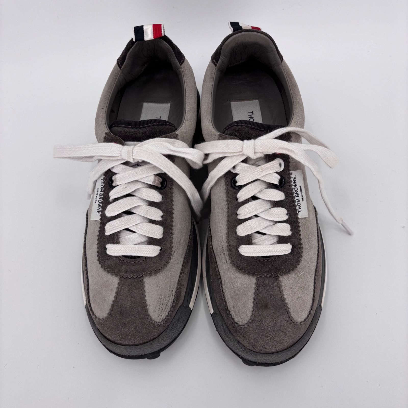 THOM BROWNE トムブラウン カーフスエードテックランニングスニーカー