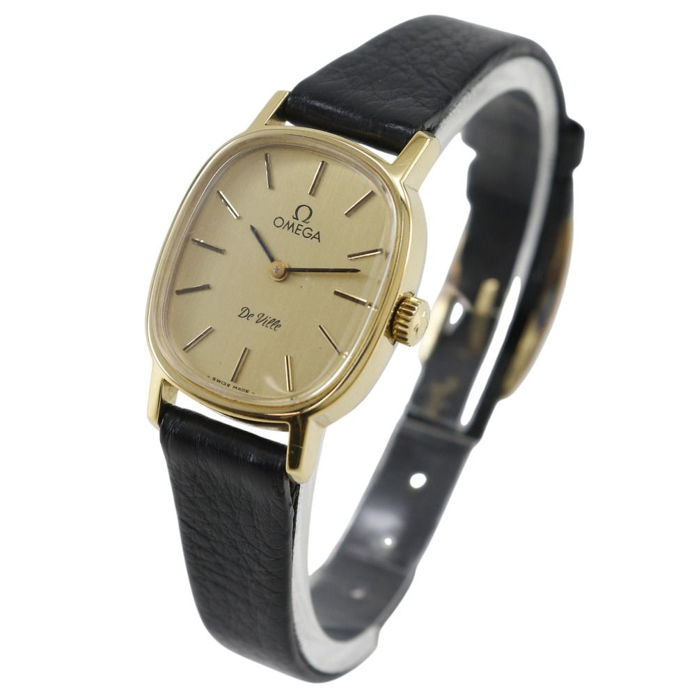 OMEGA】オメガ デビル cal.625 金メッキ×レザー 手巻き アナログ表示