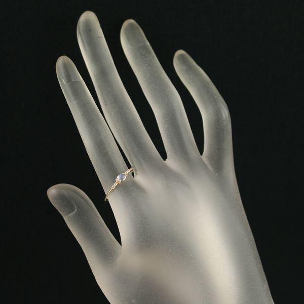 エテ リング ムーンストーン ホワイトトパーズ 13号 K10YG #182512