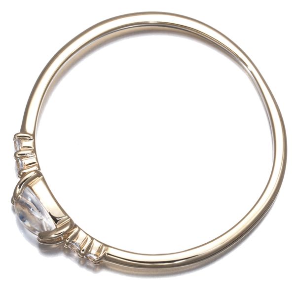 エテ リング ムーンストーン ホワイトトパーズ 13号 K10YG #182512