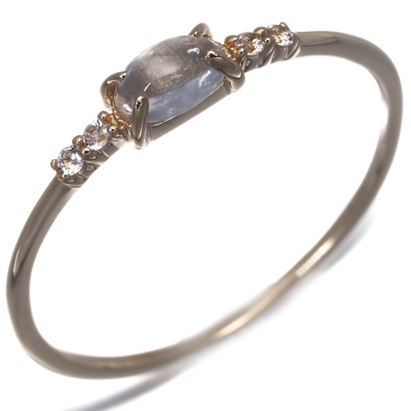 エテ リング ムーンストーン ホワイトトパーズ 13号 K10YG #182512