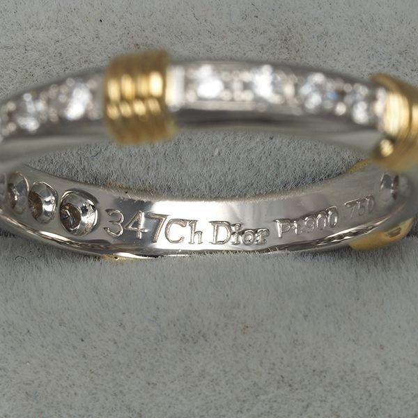 ディオール リング ダイヤ ダイヤモンド フルエタニティ コンビカラー