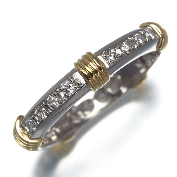 ディオール リング ダイヤ ダイヤモンド フルエタニティ コンビカラー