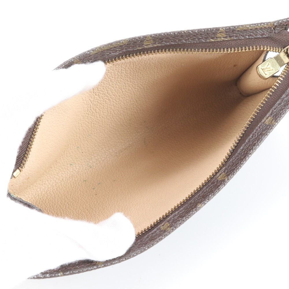 ルイ・ヴィトン ブラウンレザーポーチ ルイヴィトン モノグラム ポーチ レザー ポーチ ブラウン 茶色 小物