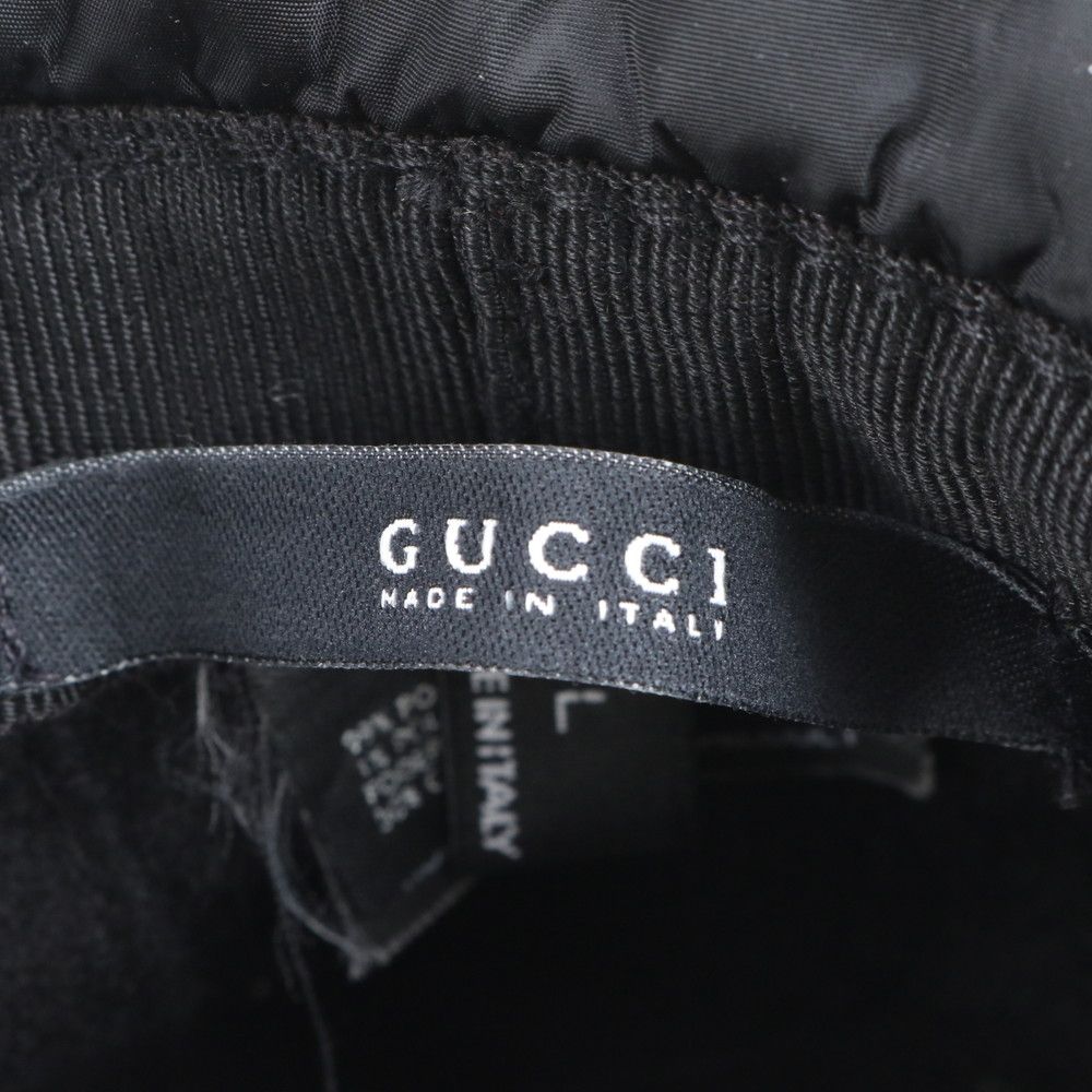 美品✨GUCCI シェリーライン バケットハット GUCCI バケットハット シェリーライン／ブラックレディース