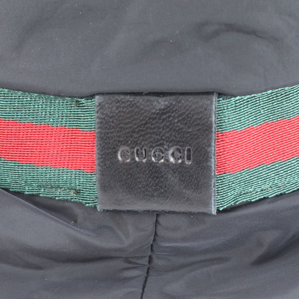 GUCCI ブラックバケットハット シェリーライン　GGパターン GUCCI ブラック バケット ハット シェリーライ GGパターン グッチ