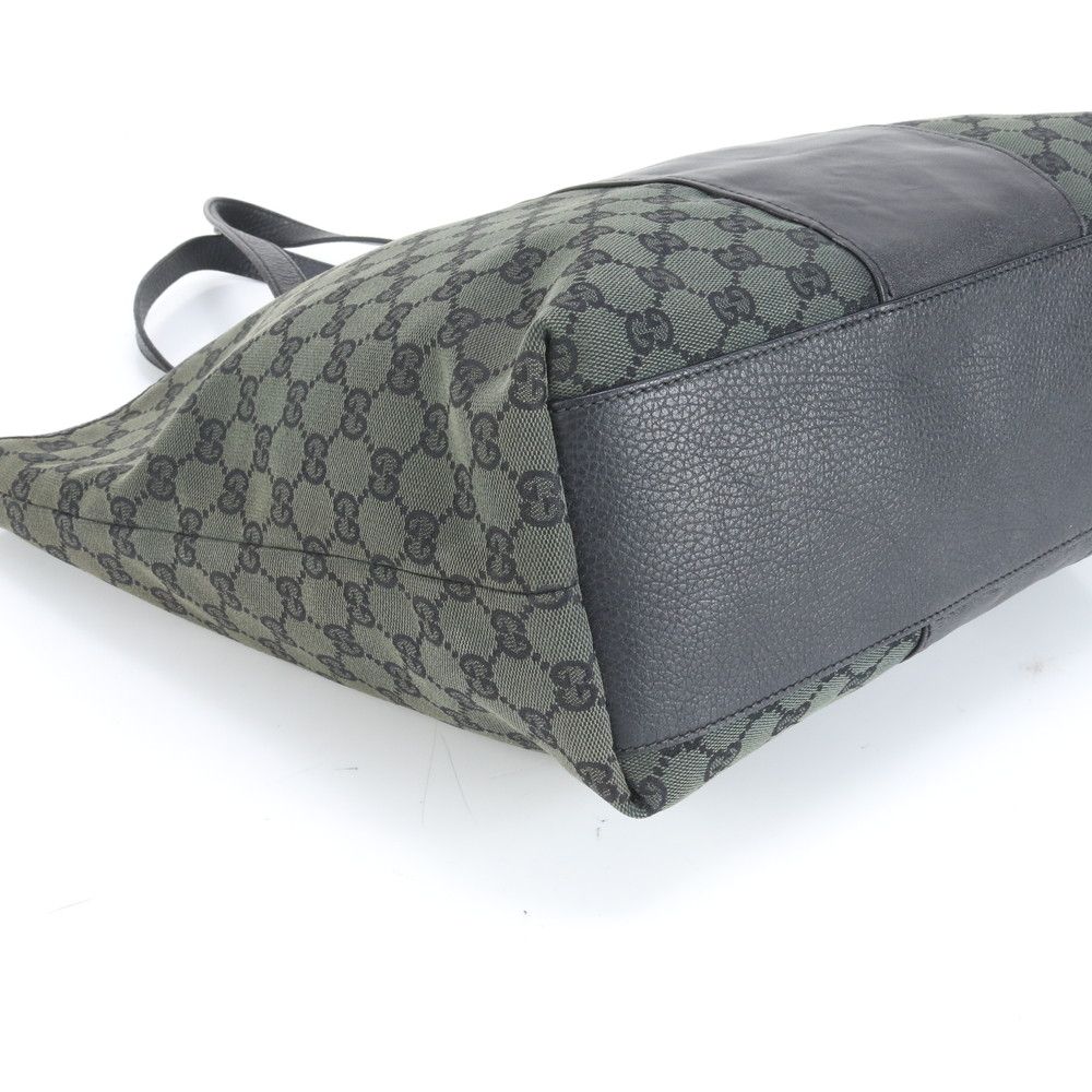 極美品 グッチ GG キャンバス 238696 レザー トート バッグ ショルダー