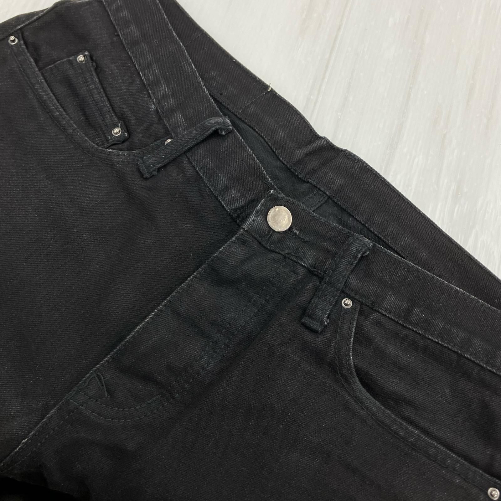mnml ミニマル ダメージ加工 デニムパンツ size32/ブラック - メルカリ