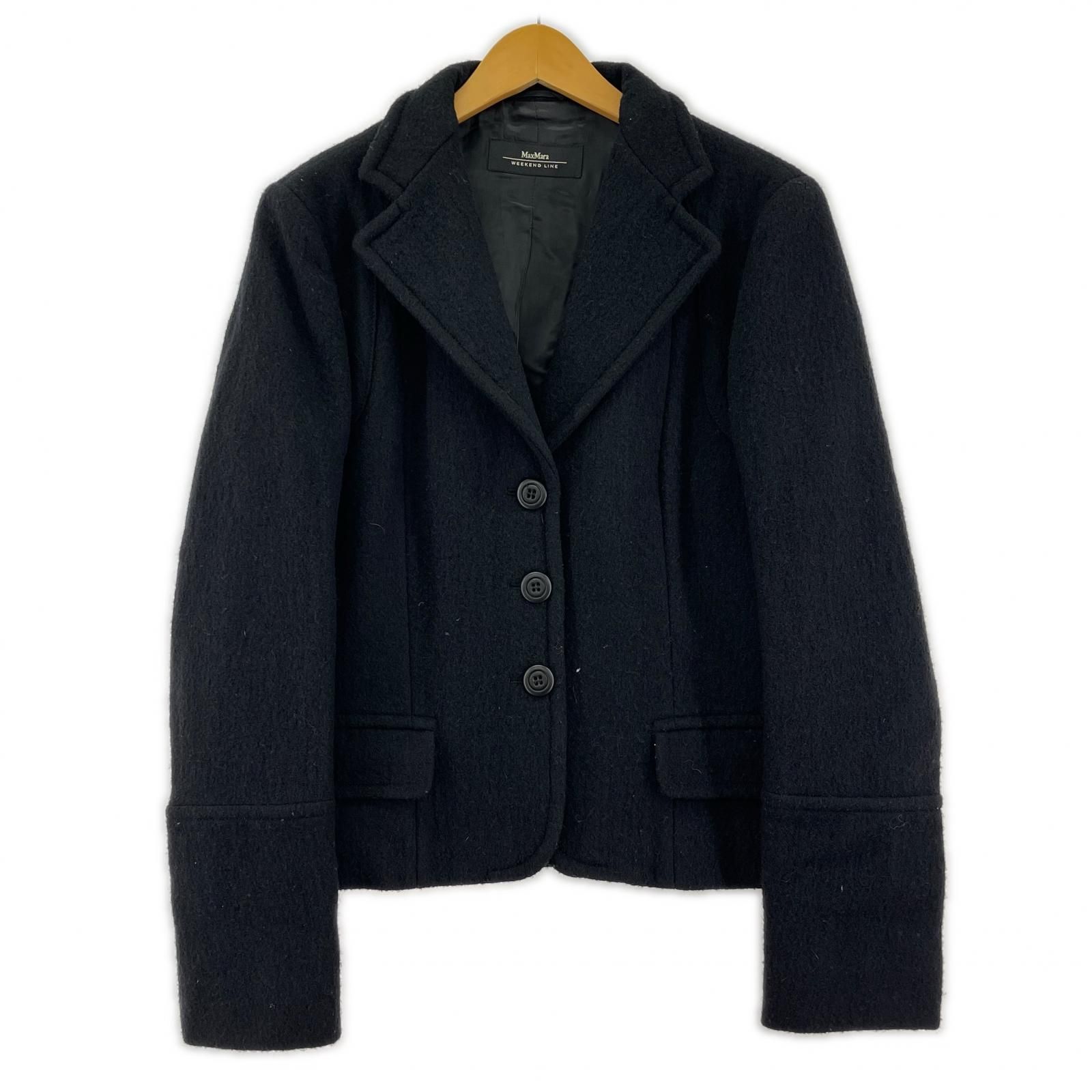 MAX MARA マックスマーラ ウールジャケット sizeJ 44/ブラック - メルカリ