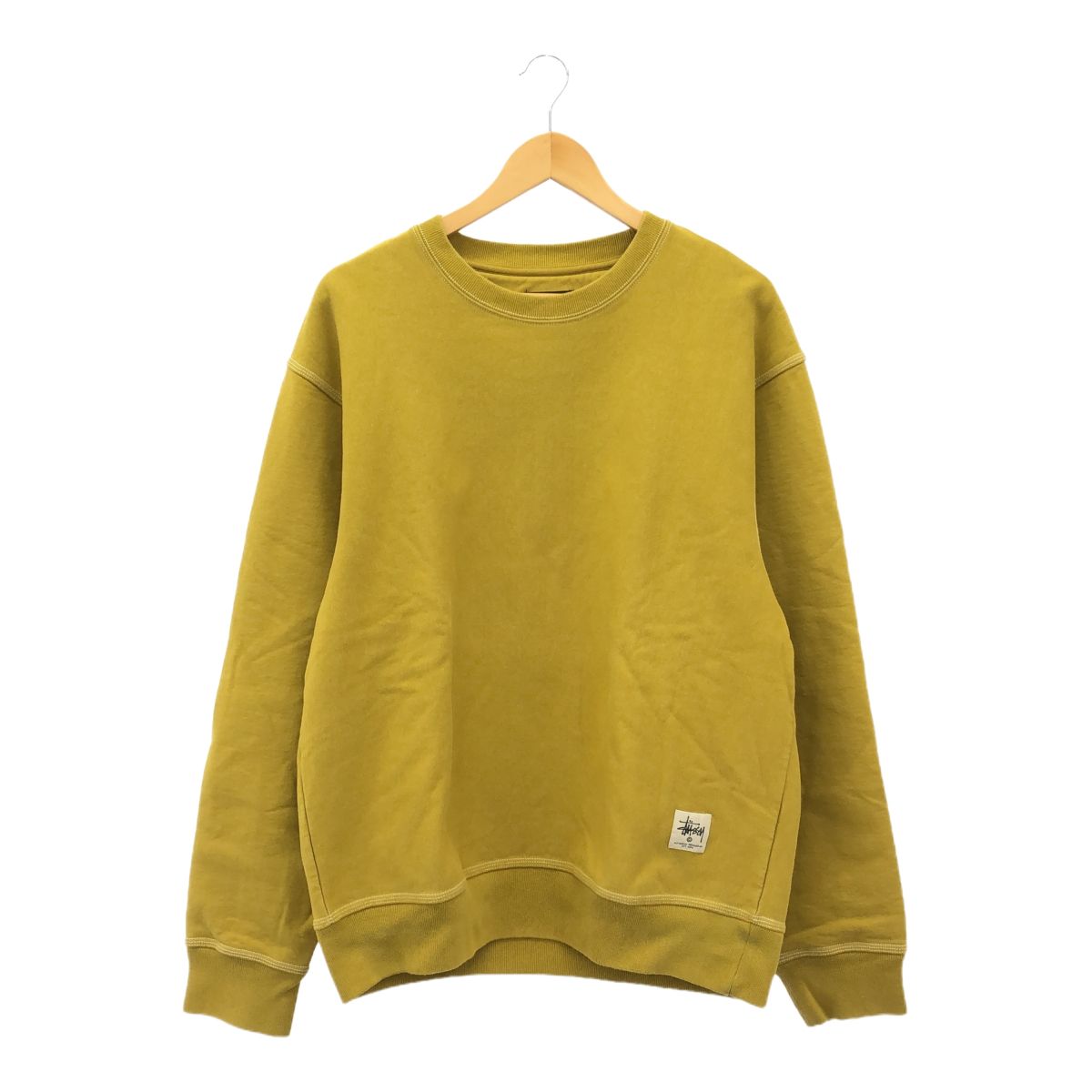 STUSSY ステューシー サイズM Contrast Stitch Label Crew Sweat