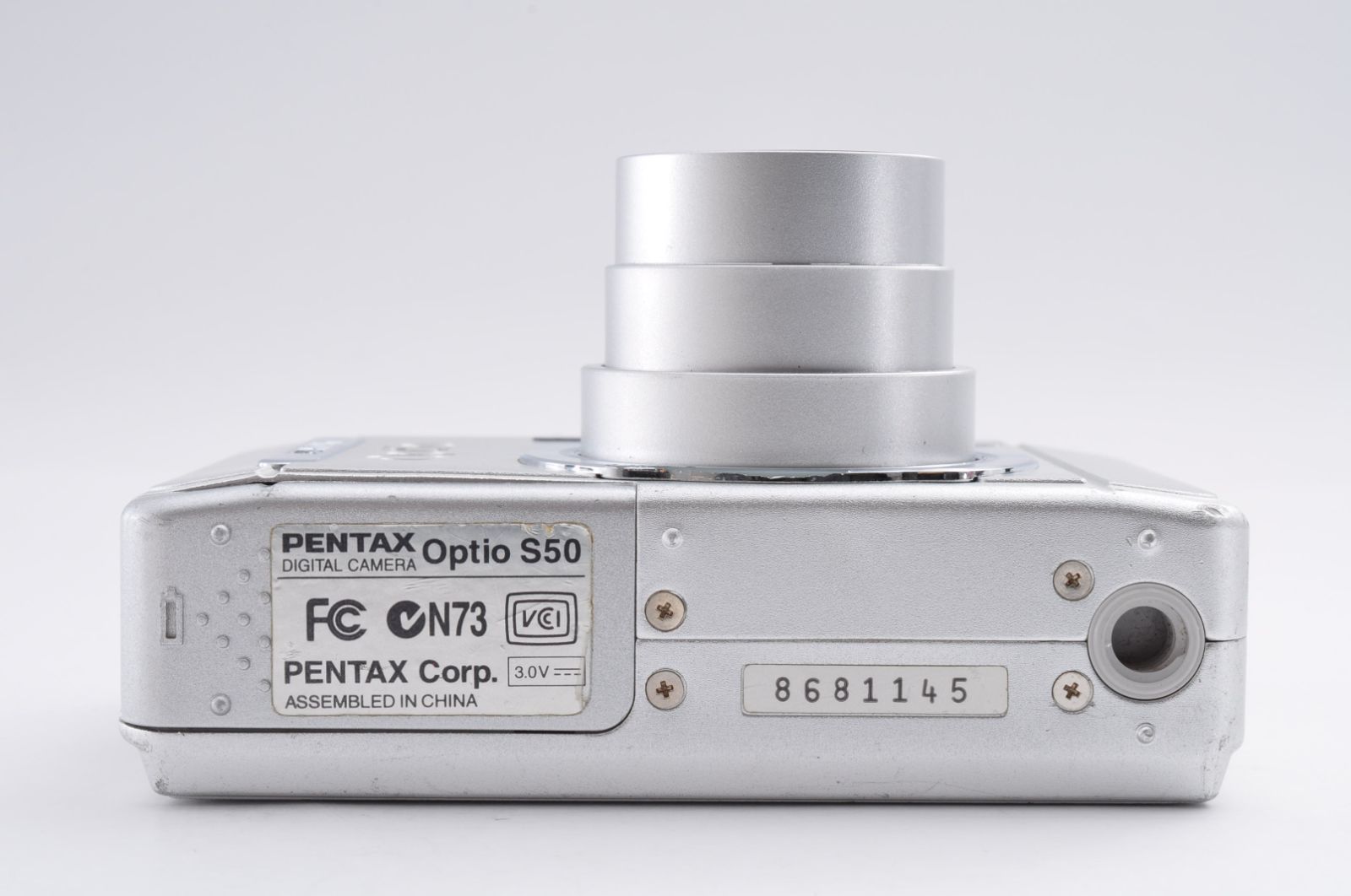 PENTAX ペンタックス Optio S50 シルバー 単三電池付き コンパクト 
