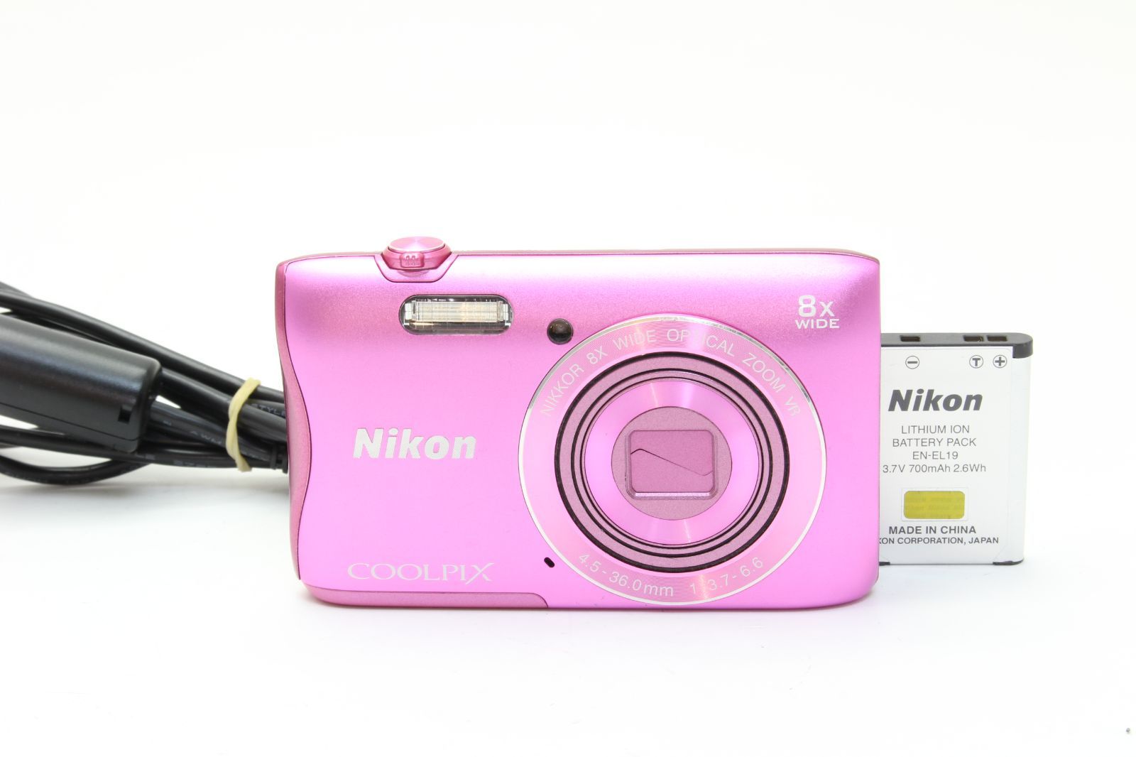 AB+ (良品) Nikon ニコン COOLPIX S3700 ピンク 初期不良返品無料 12