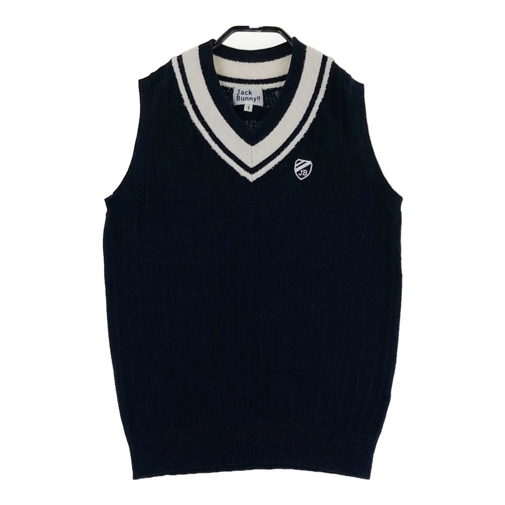 サイズ：1 JACK BUNNY ジャックバニー Vネックニットベスト ネイビー系