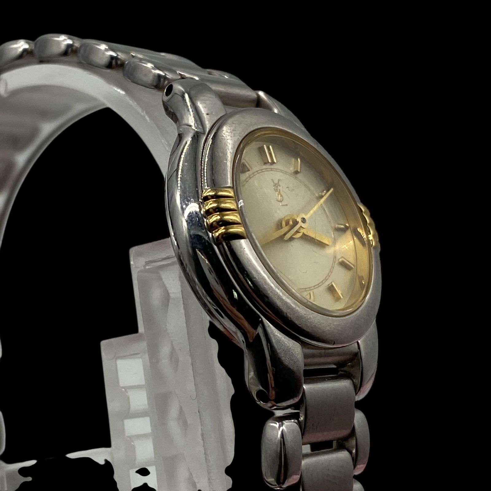 稼働品 Yves Saint Laurent イヴサンローラン 腕時計 QZ クォーツ 3針