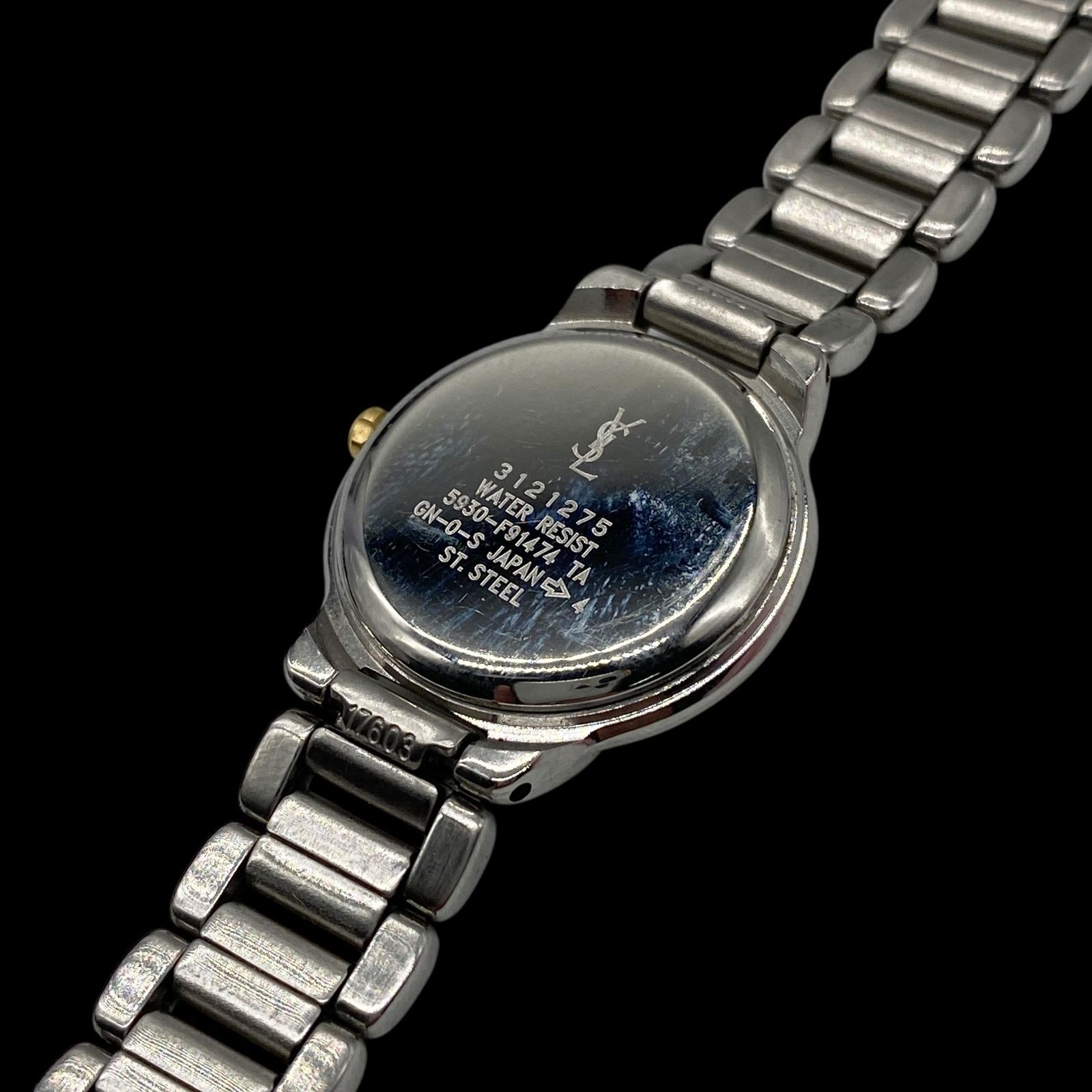 稼働品 Yves Saint Laurent イヴサンローラン 腕時計 QZ クォーツ 3針