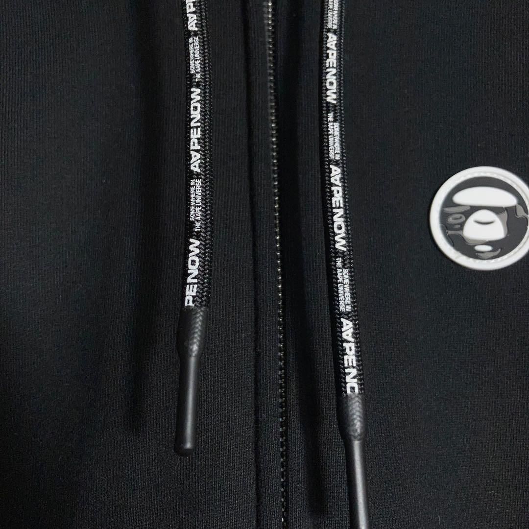極美品】A BATHING APE フルジップパーカー ロゴ 裏起毛 黒 M - メルカリ