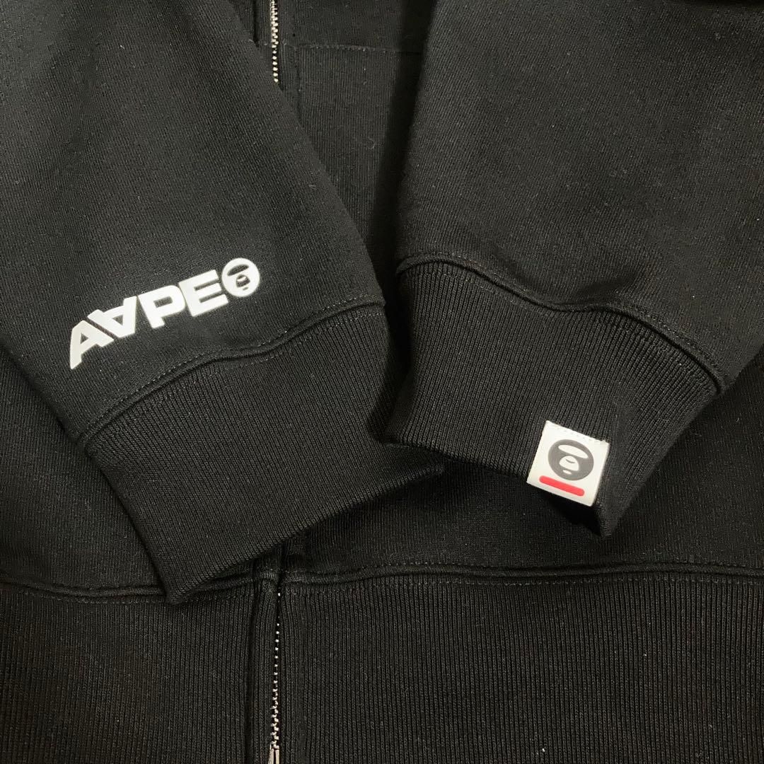 極美品】A BATHING APE フルジップパーカー ロゴ 裏起毛 黒 M - メルカリ