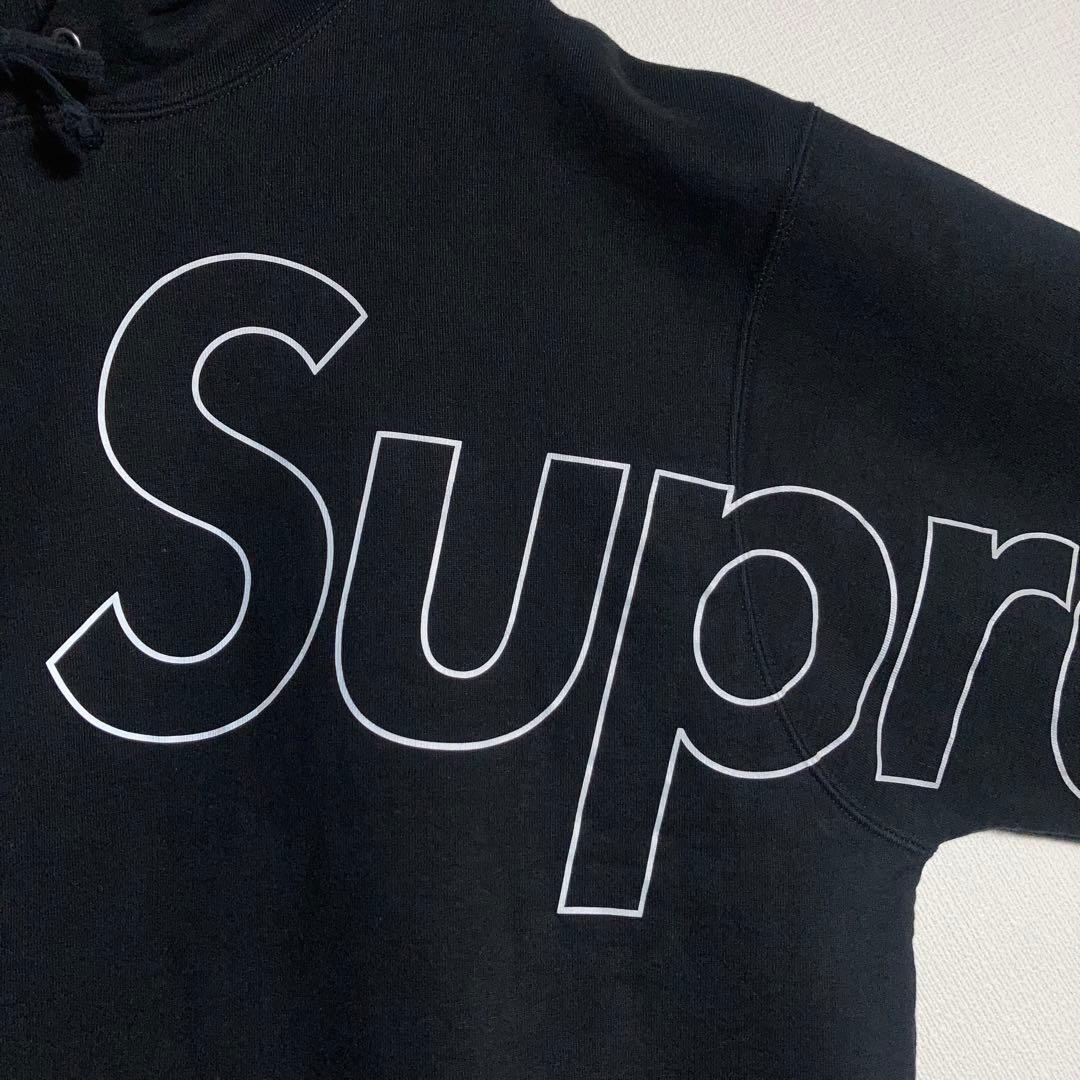 SUPREME プルオーバーパーカー ビッグロゴ ストリート 黒 M - メルカリ