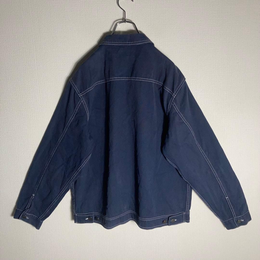 SUPREME ワークジャケット カバーオール 刺繍ロゴ インディゴ L - メルカリ