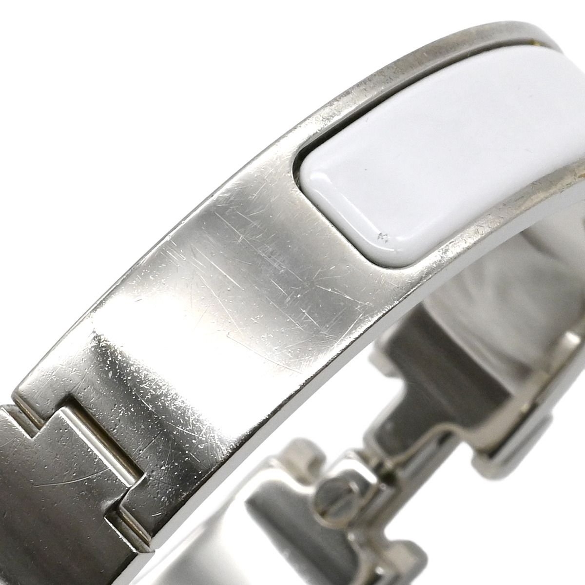 エルメス HERMES ブレスレット クリックH PM GP エナメル ホワイト