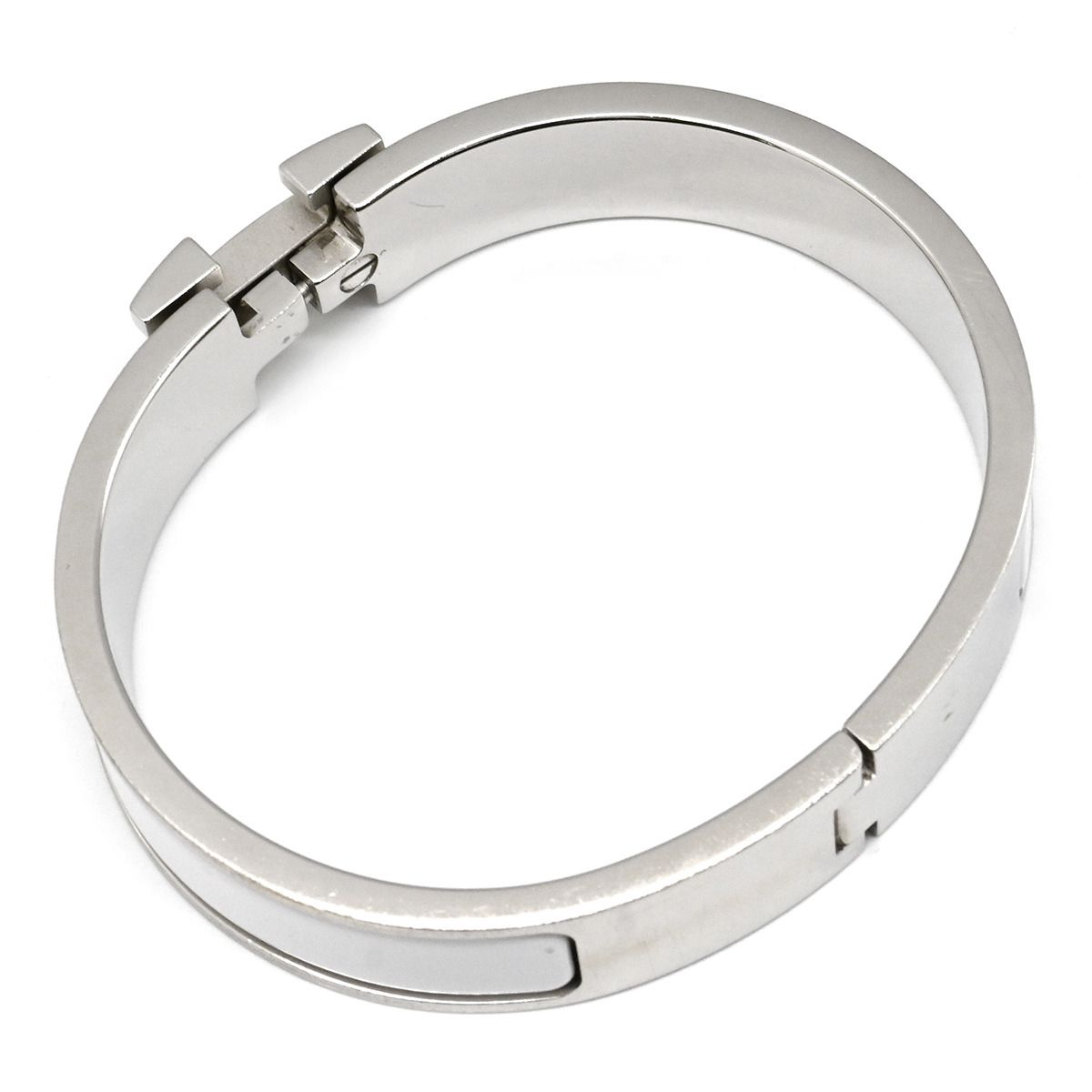 エルメス HERMES ブレスレット クリックH PM GP エナメル ホワイト 
