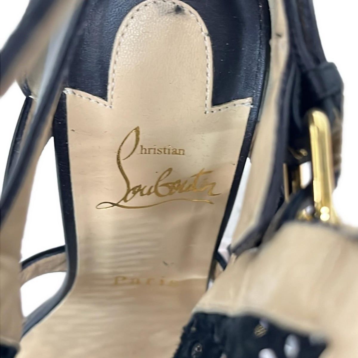 クリスチャンルブタン ショートブーツ 37 1/2 レディース美品 - 値下げ！美品！！クリスチャンルブタン ショートブーツ37ハーフ