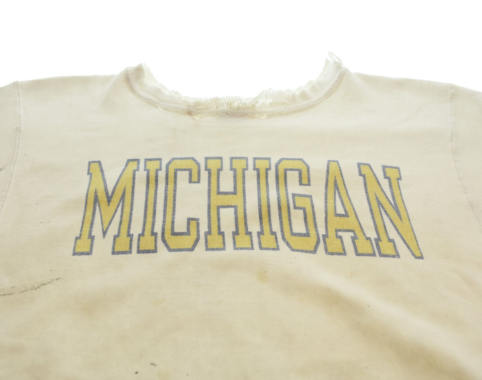 【染み込み】チャンピオン 80s リバースウィーブ MICHIGAN トリコタグ 80's Champion チャンピオン リバースウィーブ スウェット MICHIGAN