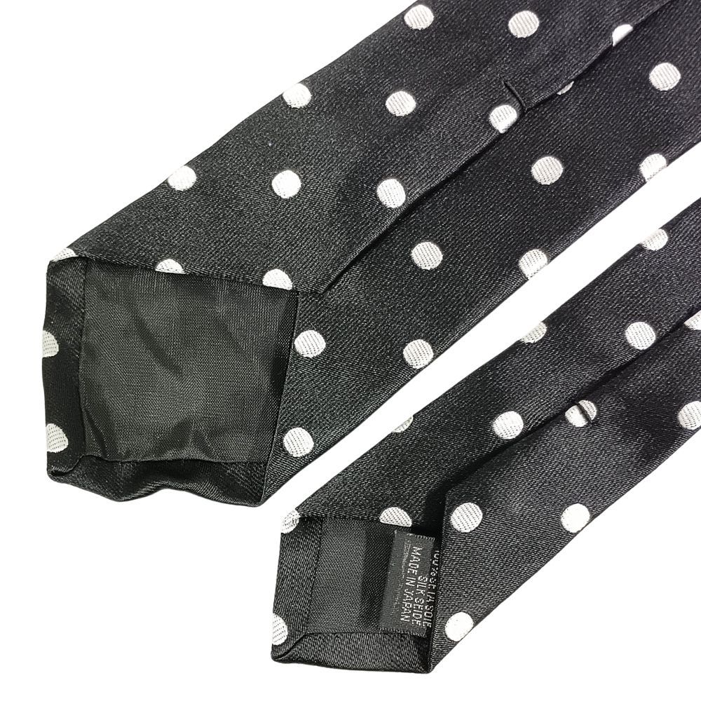 WACKO MARIA ワコマリア キスマーク刺繍 ドット柄 ネクタイ ブラック