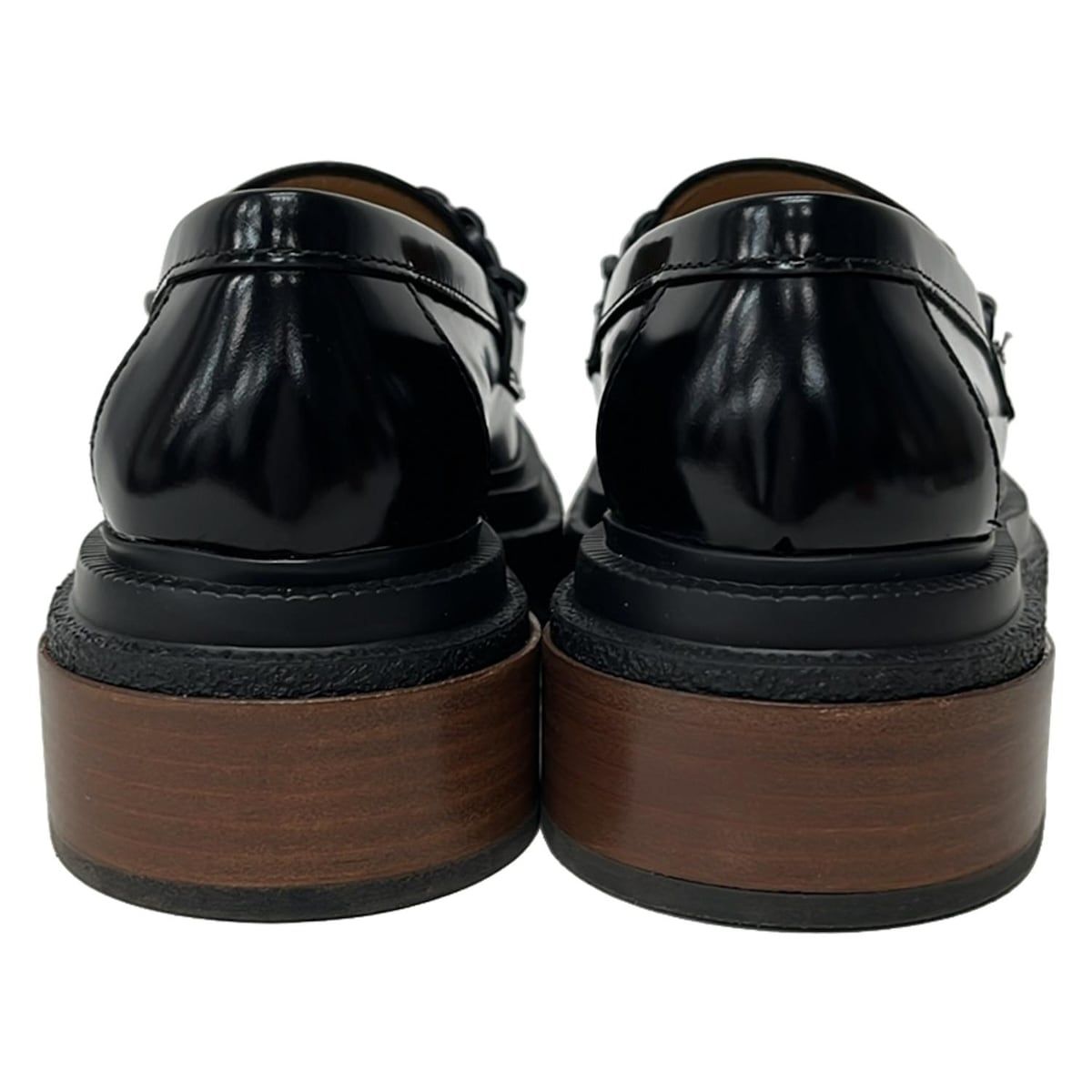 TOD'S(トッズ) ローファー 34 1/2 レディース - 黒 編み込み レザー