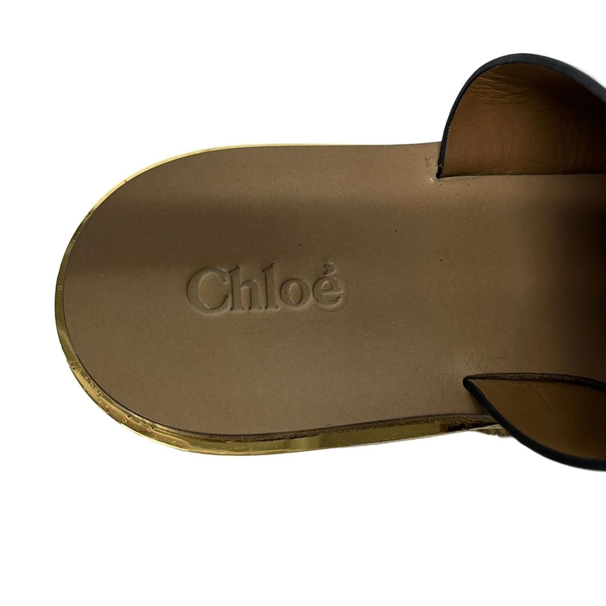 Chloe(クロエ) サンダル 36 レディース - 黒 ウェッジソール レザー