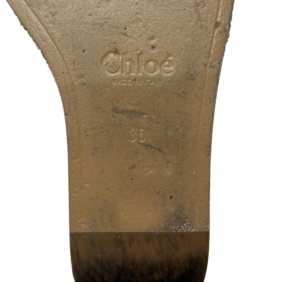 Chloe(クロエ) サンダル 36 レディース - 黒 ウェッジソール レザー