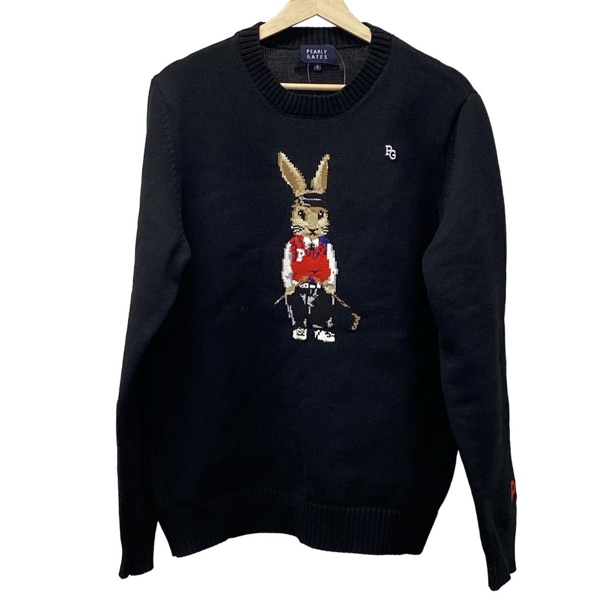 パーリーゲイツ　長袖セータートップス PEARLY GATES(パーリーゲイツ) 長袖セーター サイズ6 メンズ美品 - 黒