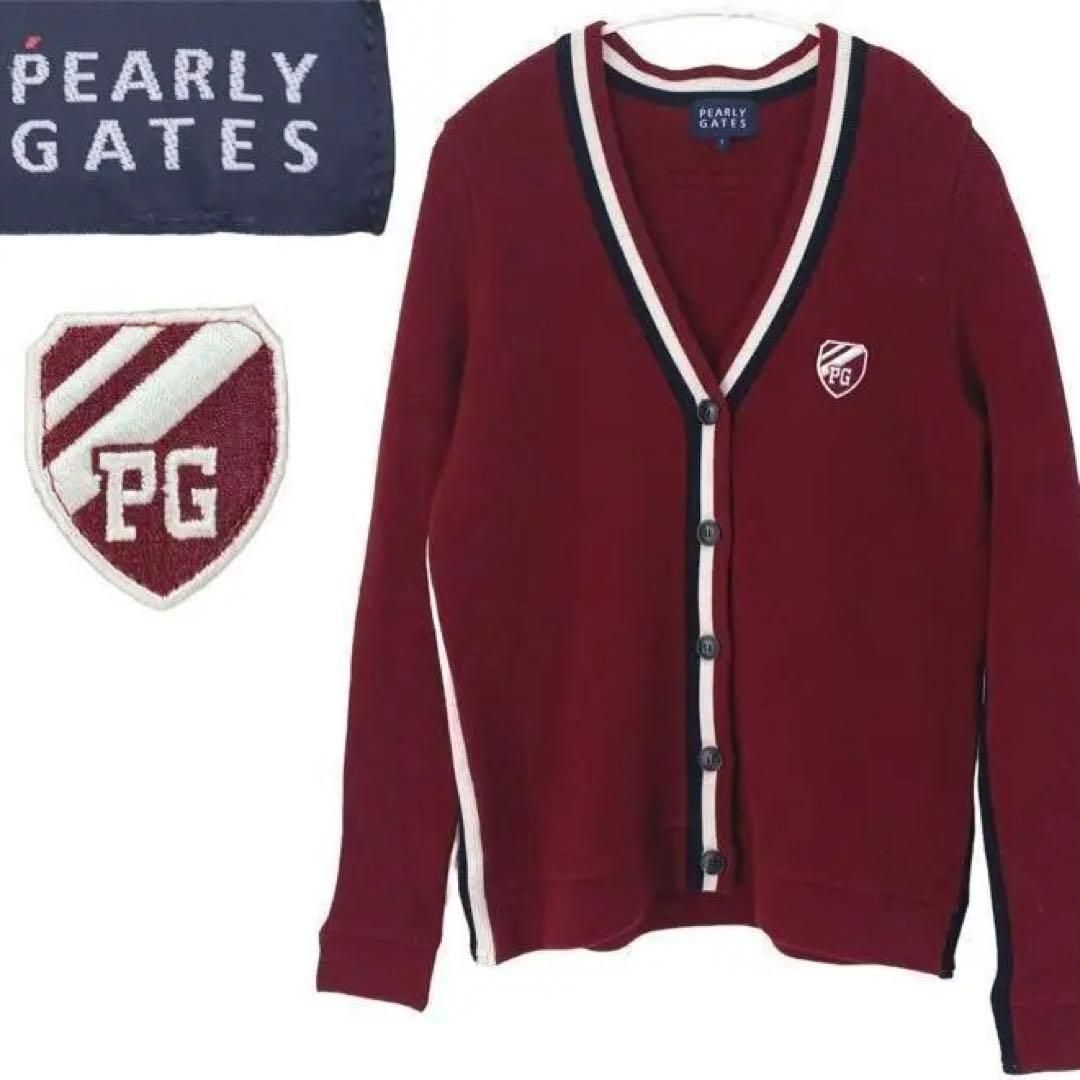 PEARLY GATES Vネック カーディガン 大人綺麗め ゴルフウェア PEARLY
