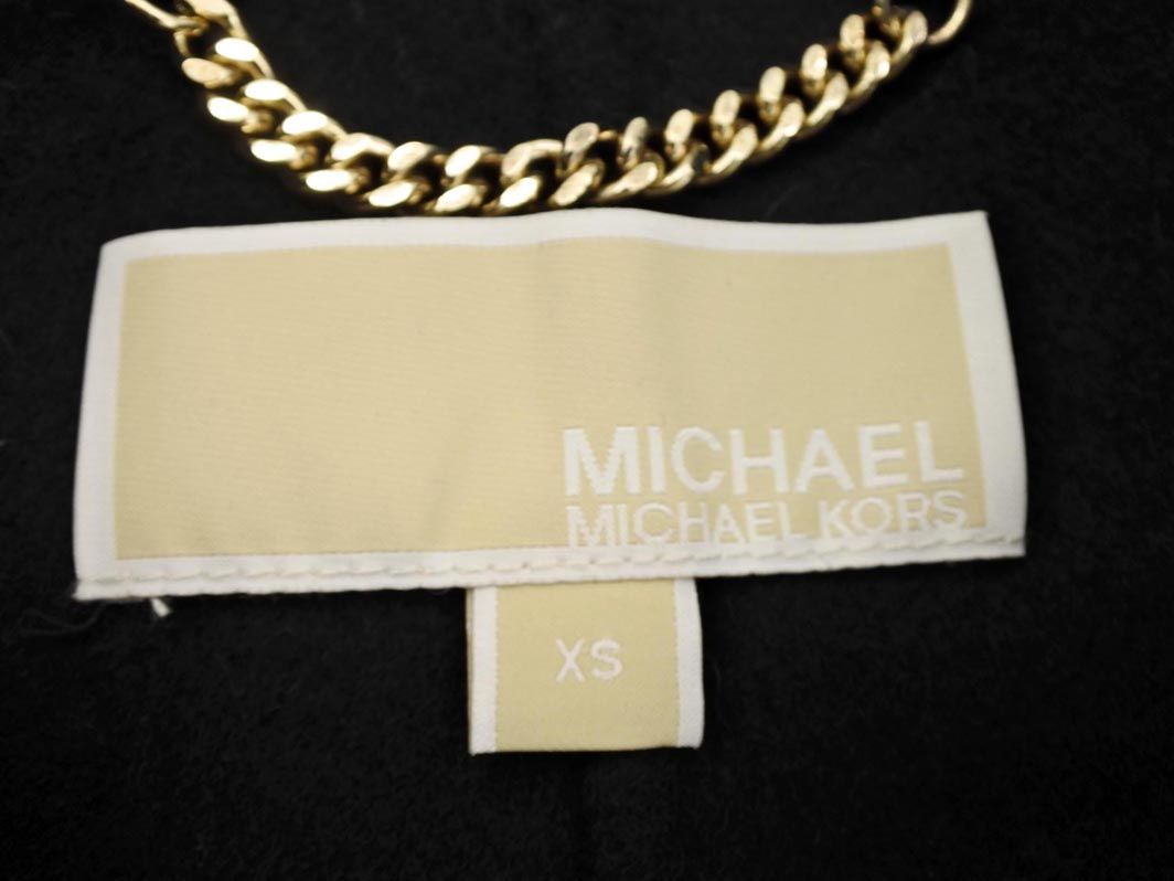 MICHAEL KORS マイケルコース ウールブレンド ラップ コート sizeXS/黒