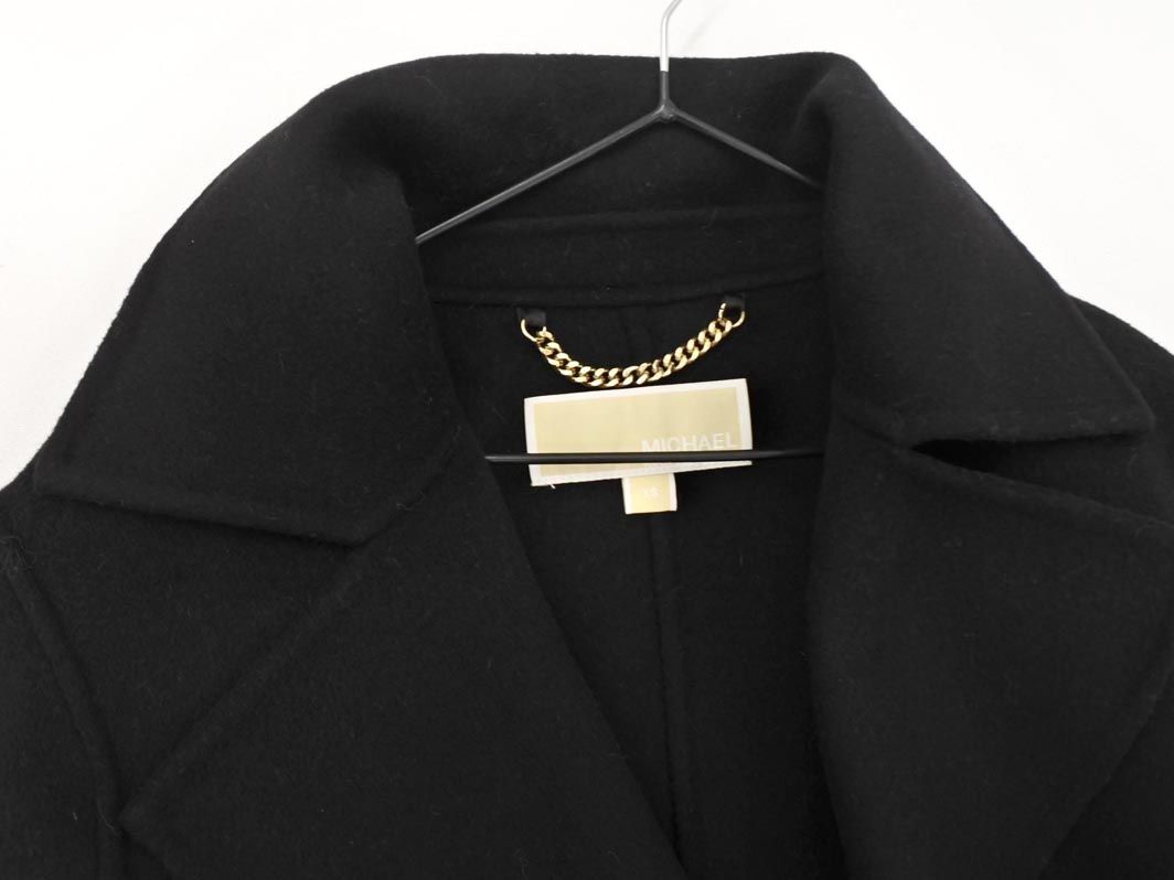 MICHAEL KORS マイケルコース ウールブレンド ラップ コート sizeXS/黒