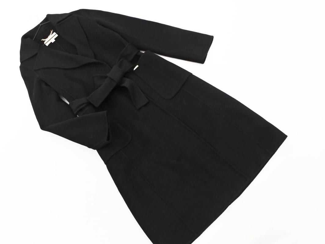 MICHAEL KORS マイケルコース ウールブレンド ラップ コート sizeXS/黒