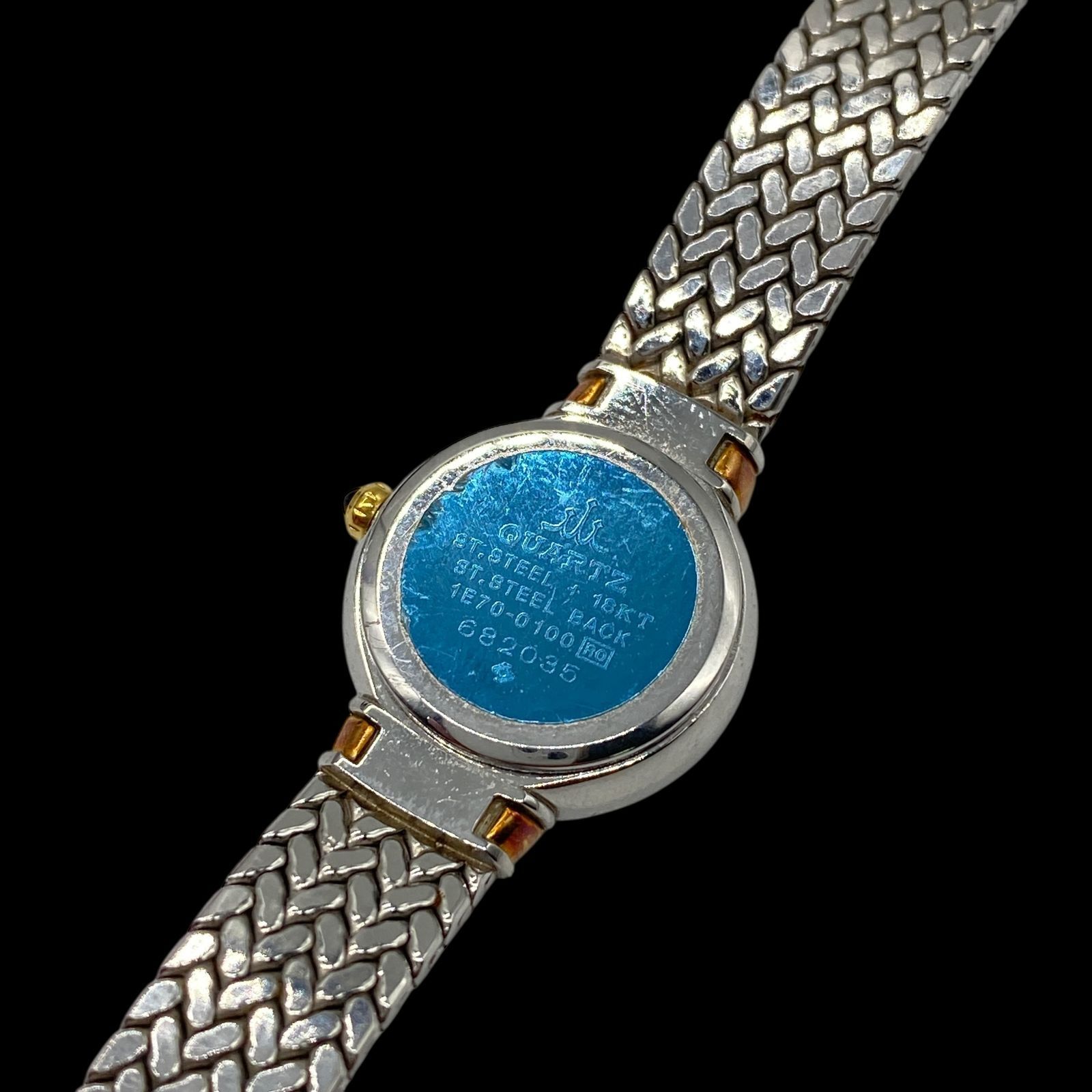 新品電池 稼働品 SEIKO セイコー 腕時計 18KT SS ラグダイヤ コンビ QZ