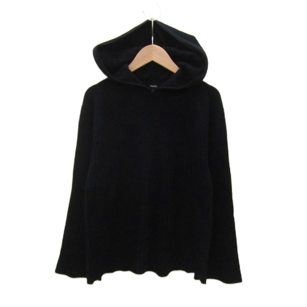 セオリー Theory ニットパーカー ミドル丈 プルオーバー フーディー