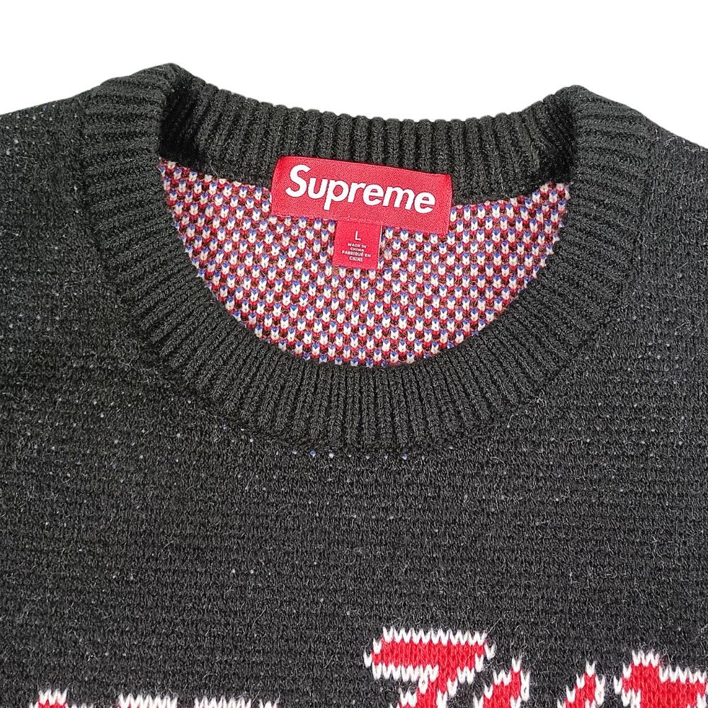 Supreme スノーホワイト ニット Lサイズ ブラック 26473308_56037806_600.jpg