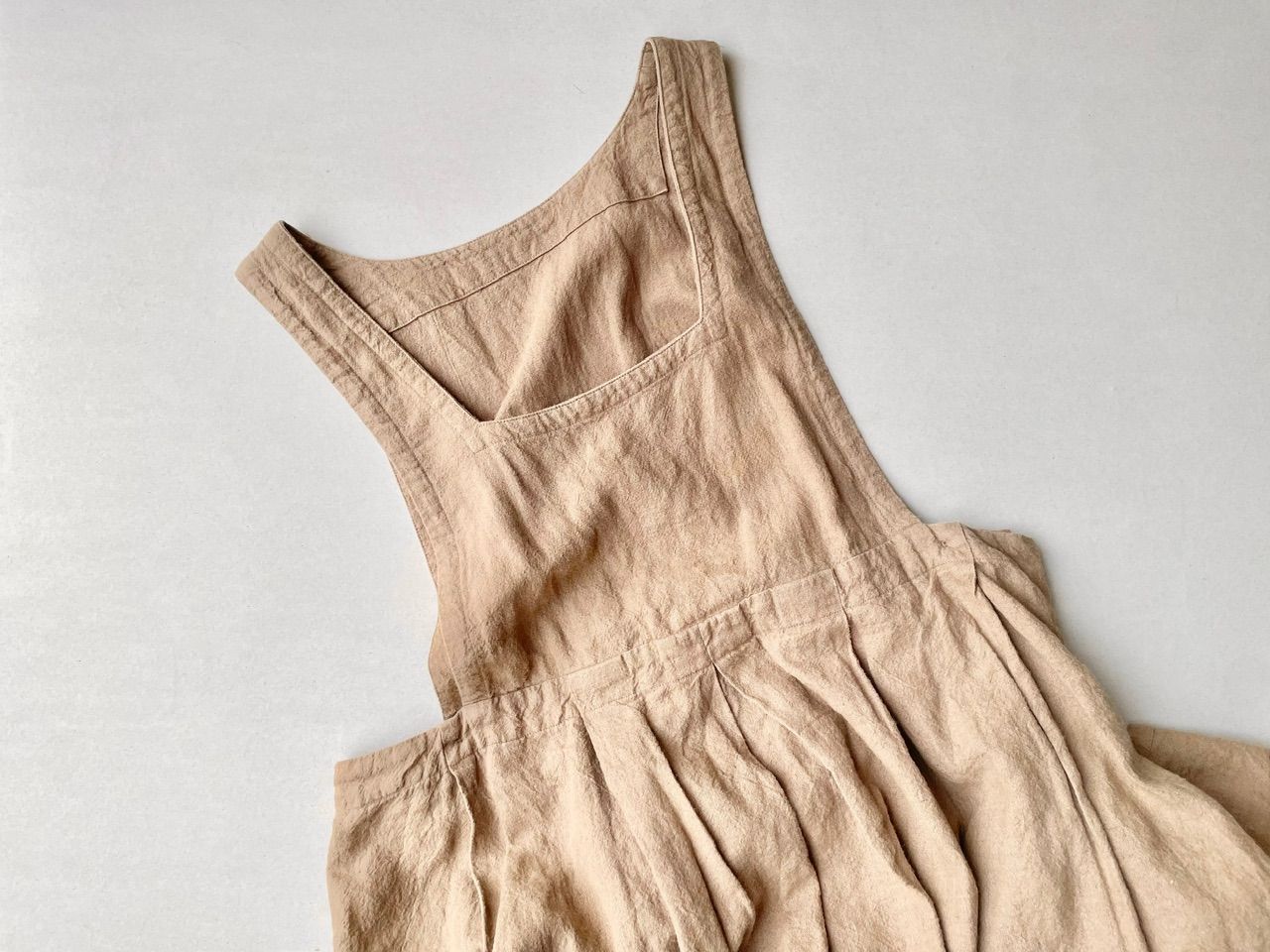 nest オファー Robe ラミーリネン 2wayエプロンワンピース ネスト