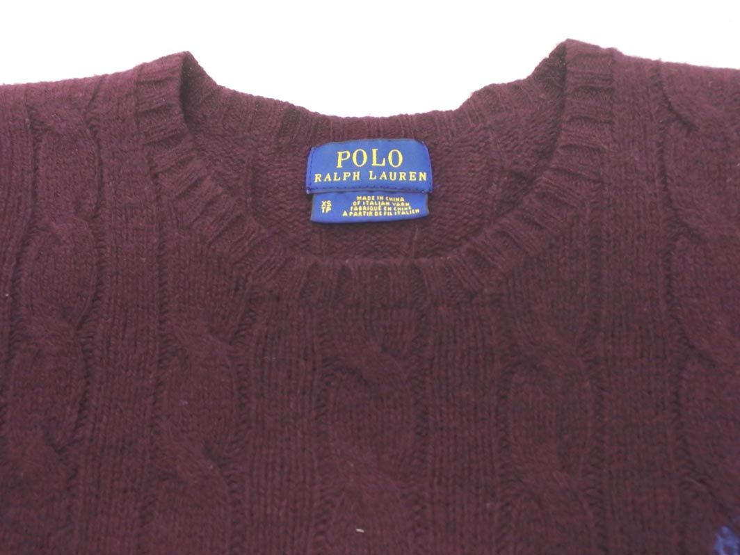 POLO RALPH LAUREN ポロ ラルフローレン カシミヤ混 ケーブル編み