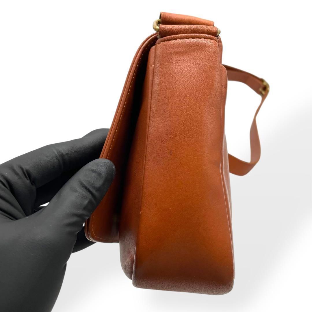 極美品 希少 COACH オールドコーチ USA製 ショルダーバッグ ブラウン