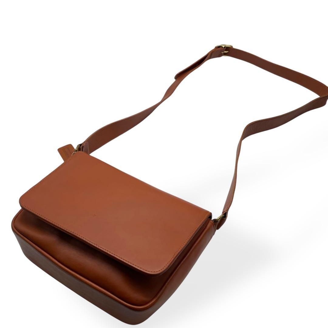 極美品 希少 COACH オールドコーチ USA製 ショルダーバッグ ブラウン