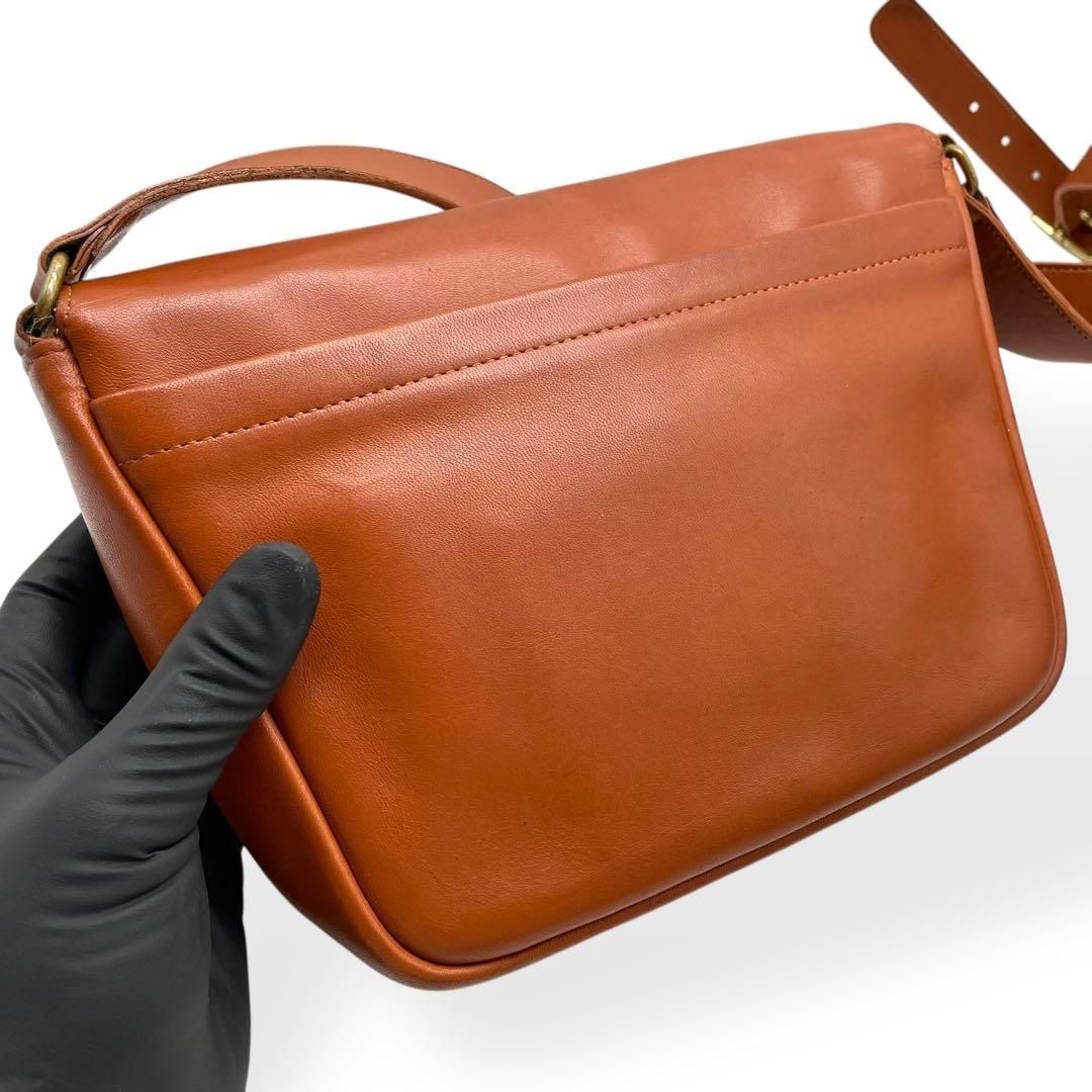 極美品 希少 COACH オールドコーチ USA製 ショルダーバッグ ブラウン