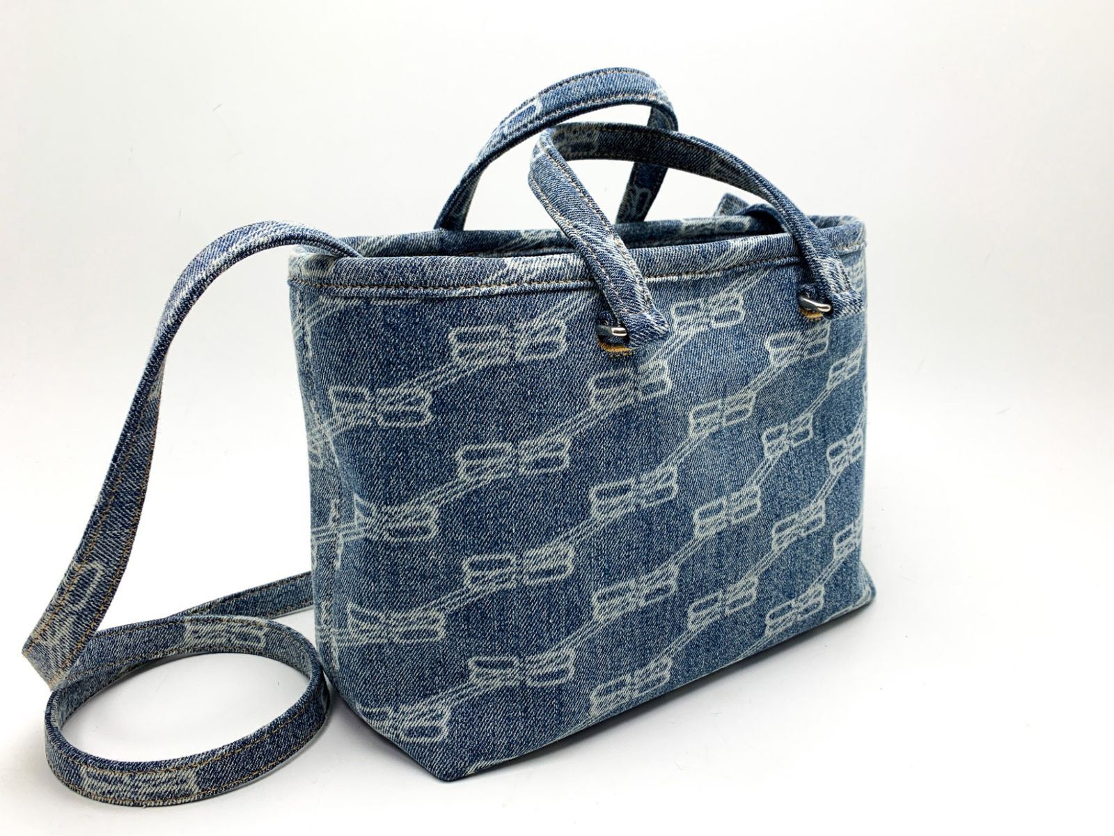BALENCIAGA バレンシアガ デニム BBモノグラム シグネチャー スモール BALENCIAGA バレンシアガ デニム BBモノグラム シグネチャー スモール