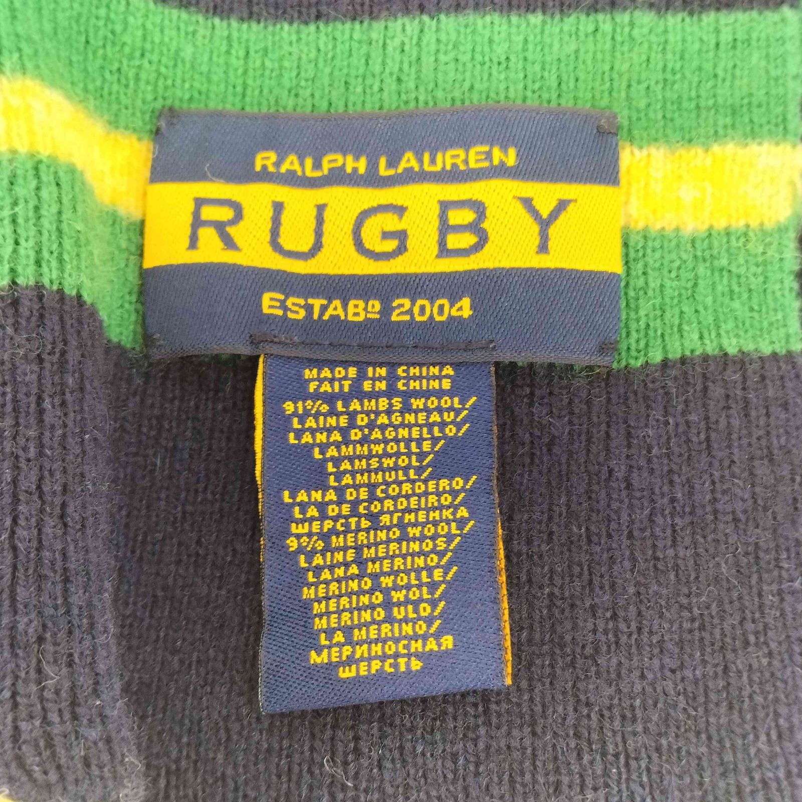 ラグビーラルフローレン Rugby Ralph Lauren ウール混 ボーダー