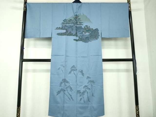 平和屋着物●男性　紬　アンサンブル・長襦袢(無双仕立て)セット　キングサイズ　長羽織　120亀甲　総詰　正絹　逸品　未使用　DABA1523ps 平和屋着物○男性 紬 アンサンブル・長襦袢(無双仕立て)セット キング