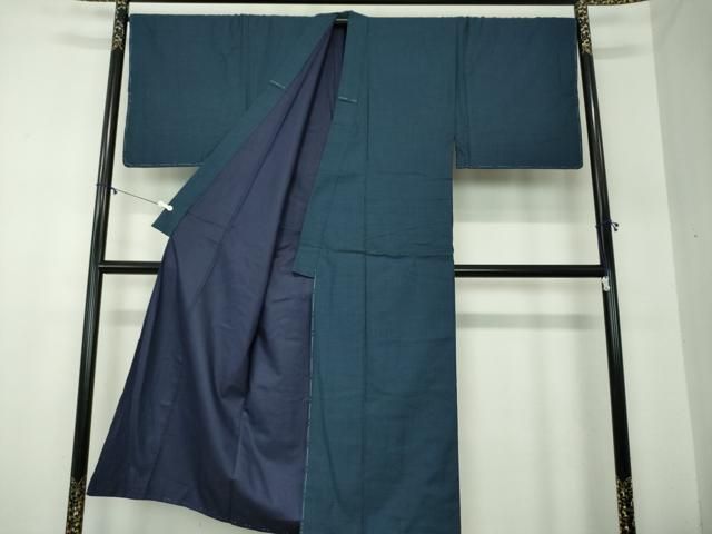 平和屋着物○男性 紬 アンサンブル・長襦袢(無双仕立て)セット キング