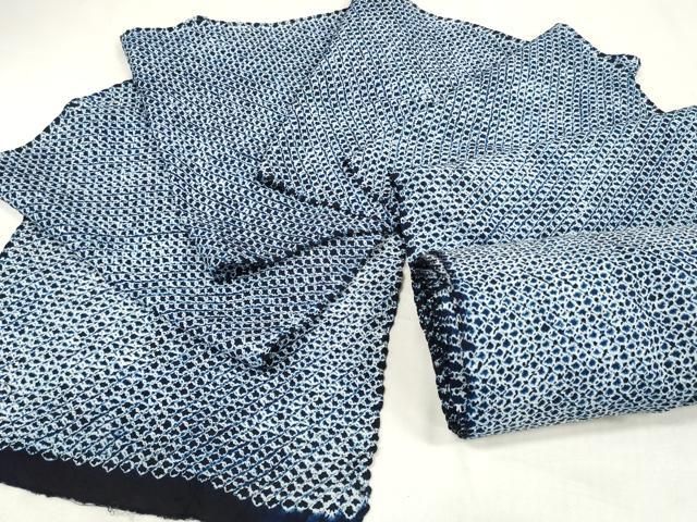 平和屋着物∴夏物　子供　浴衣　有松鳴海絞り　三浦絞り　綿　逸品　未使用　DABA7229zzz